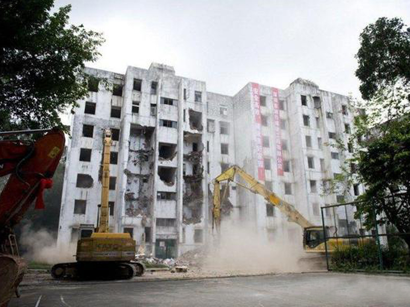 使用海沙的建筑物，墻體受損嚴(yán)重