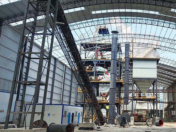 石粉料不用水洗砂，上套干法制砂樓